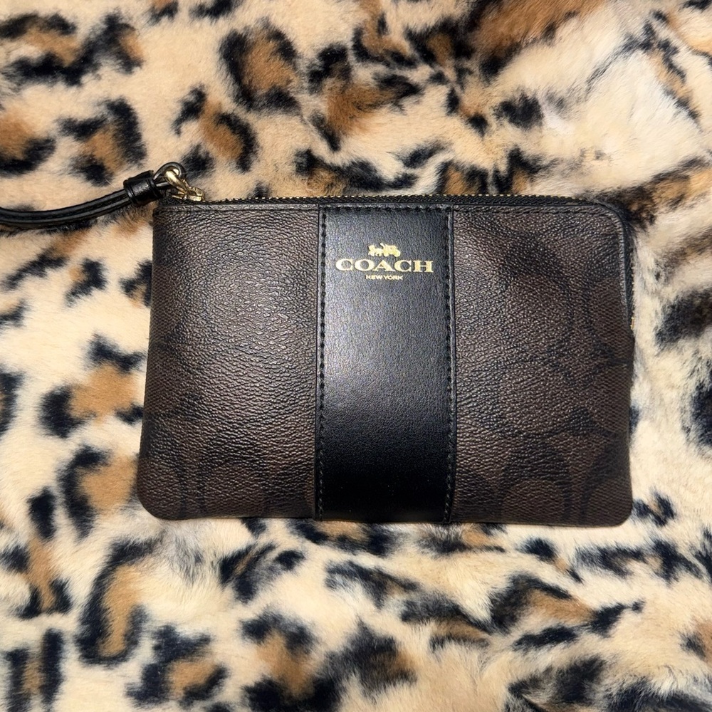 Coach Signature Logo Wristlet